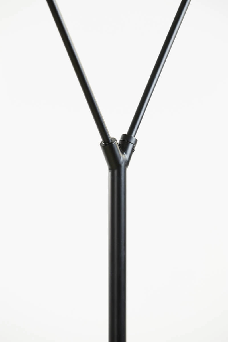 Zwarte vloerlamp Orion 2-lichts Light & Living 8717807305147