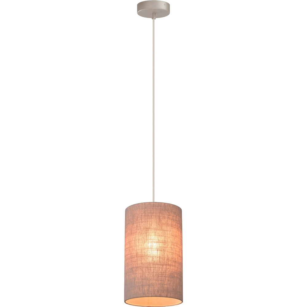 Hanglamp Lisbourg beige terra met beige grey kap
