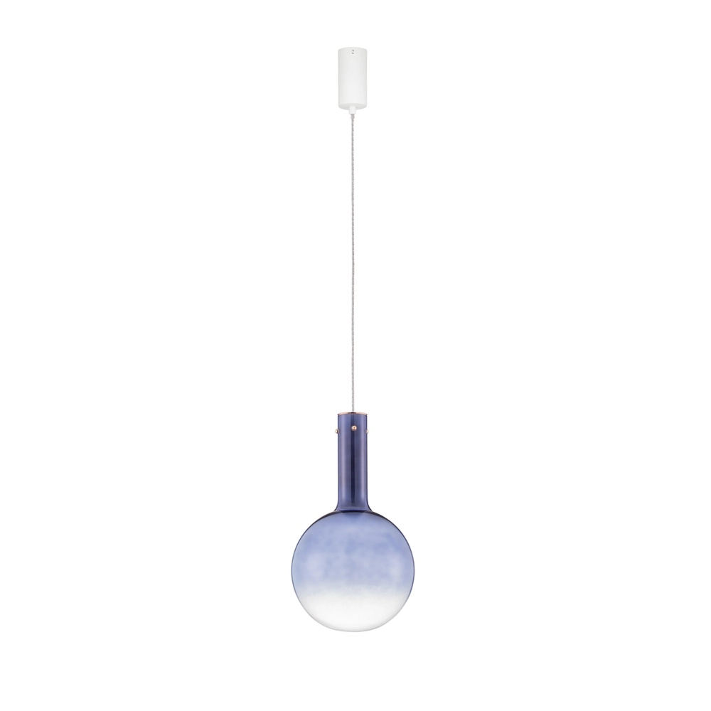 Hanglamp Nostos blauw glas Lyora 5212017461131