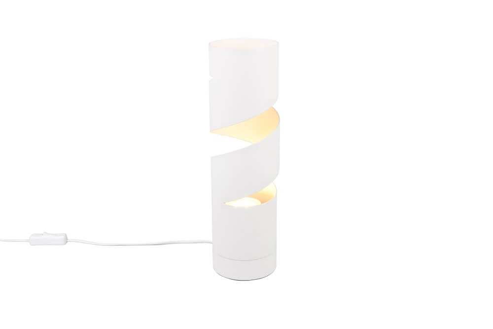 Koker tafellamp Stream Ø 12cm - wit