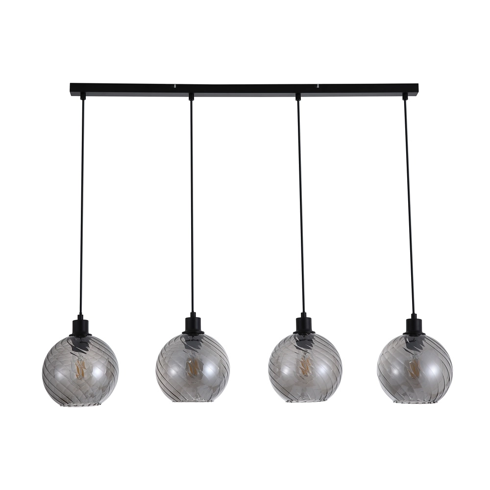 Hanglamp Radiance 4-lichts zwart Searchlight 5053423305806
