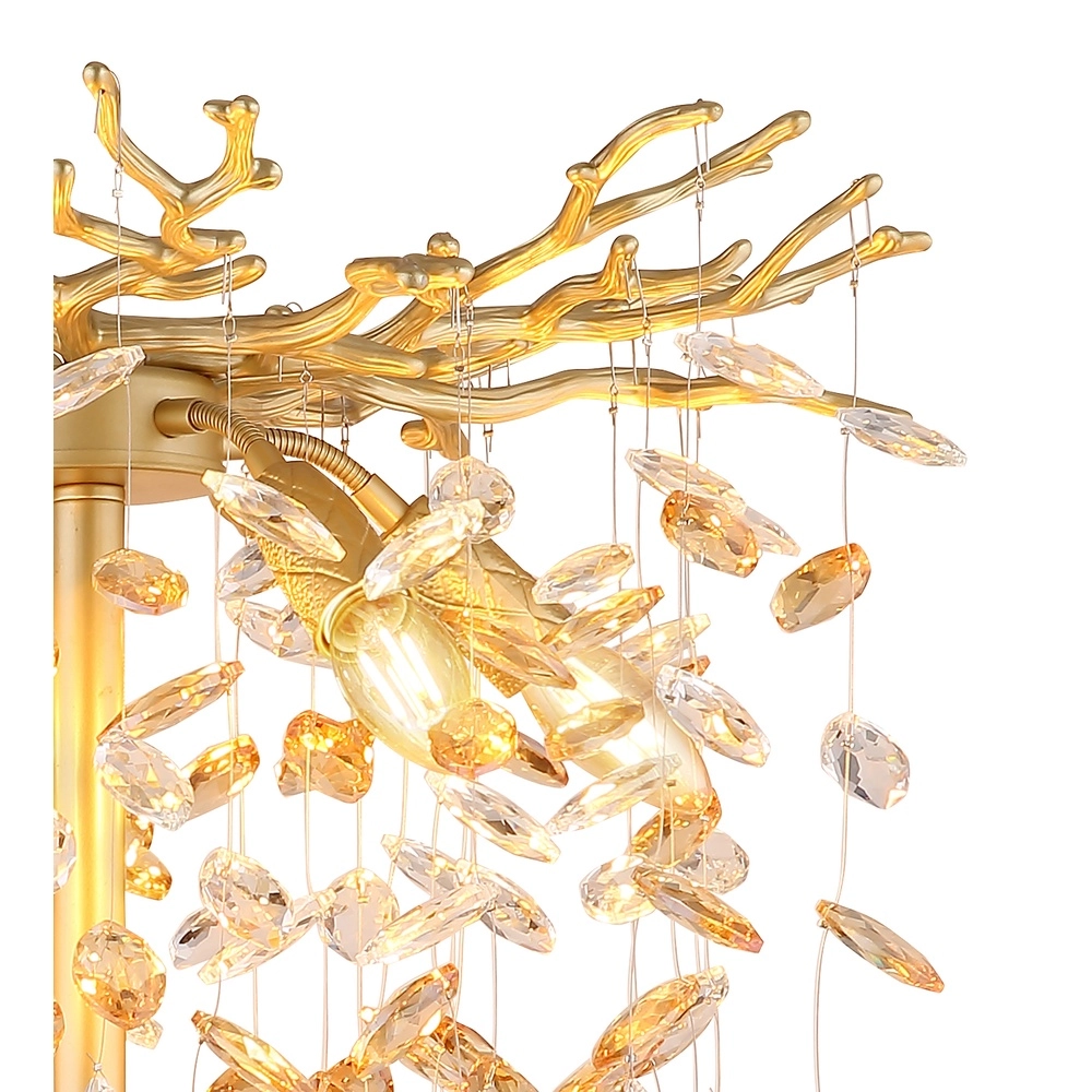 Vloerlamp Queena goud Ø 46cm Globo 9007371533688