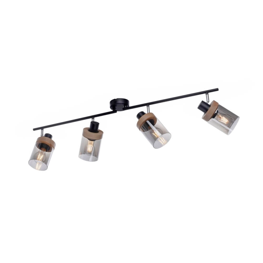 Plafondlamp Pasqual 4-lichts zwart
