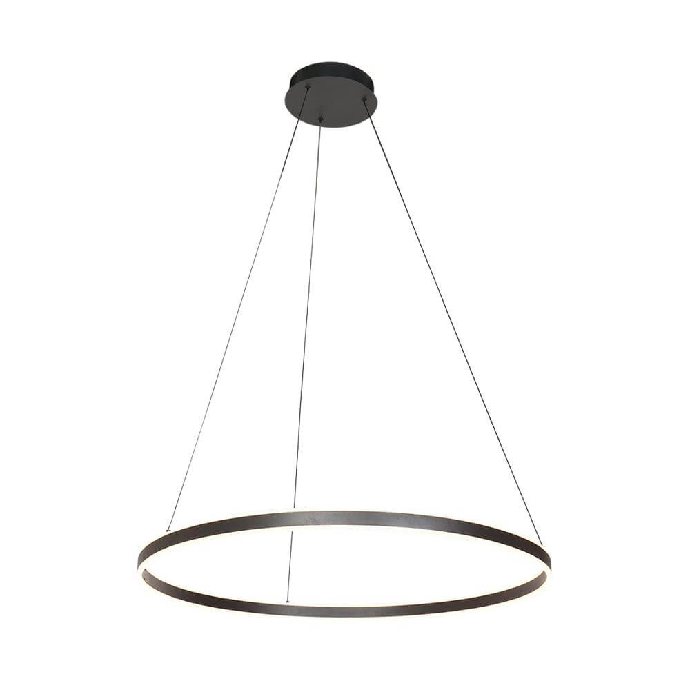 Design hanglamp Ringlux zwart Ø 80cm