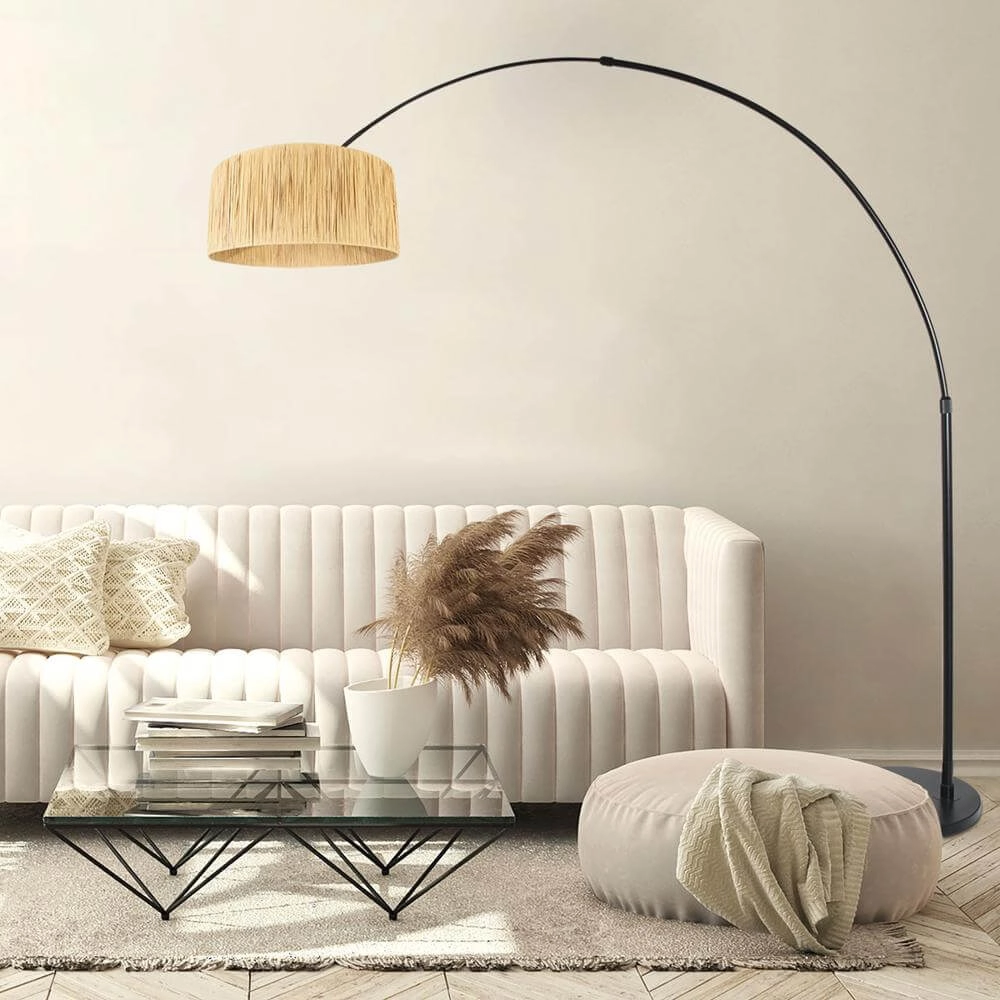 Booglamp Sparkled Light zwart met strokleurige kap Steinhauer 8712746172881