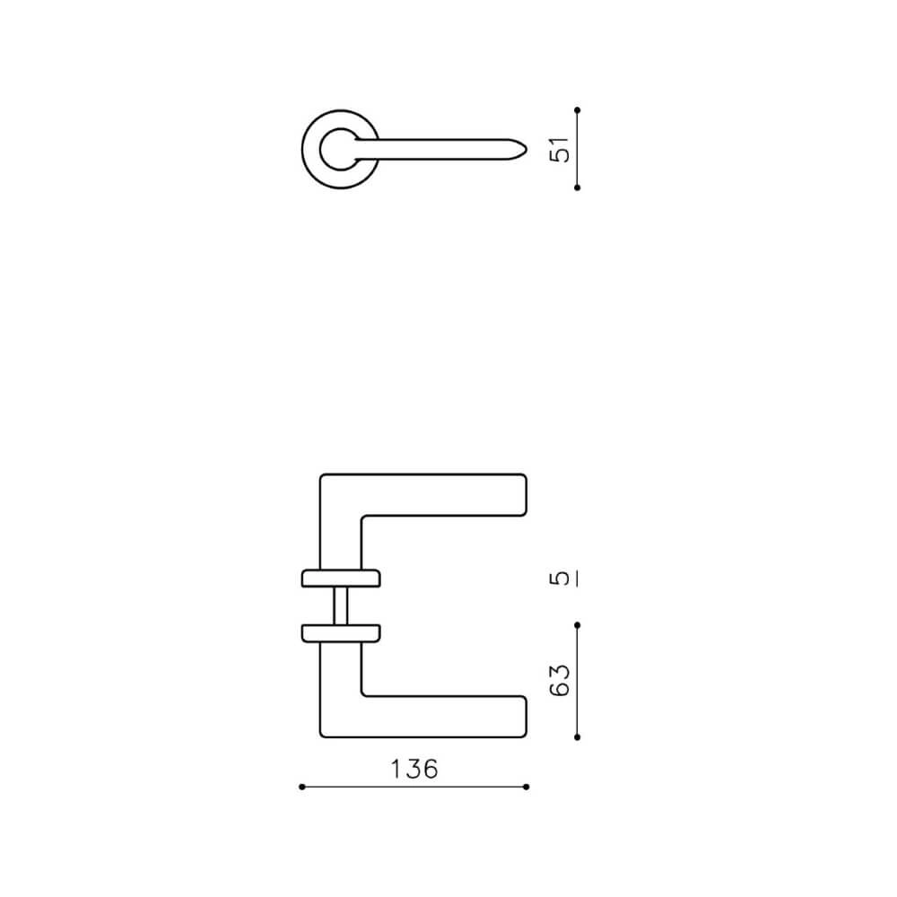 Design deurklink Tecno chroom Olivari 8714186478202