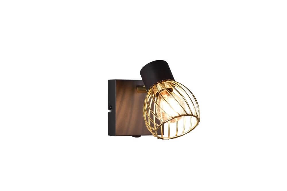 Design wandlamp Ardon zwart met goud Trio 4017807560886
