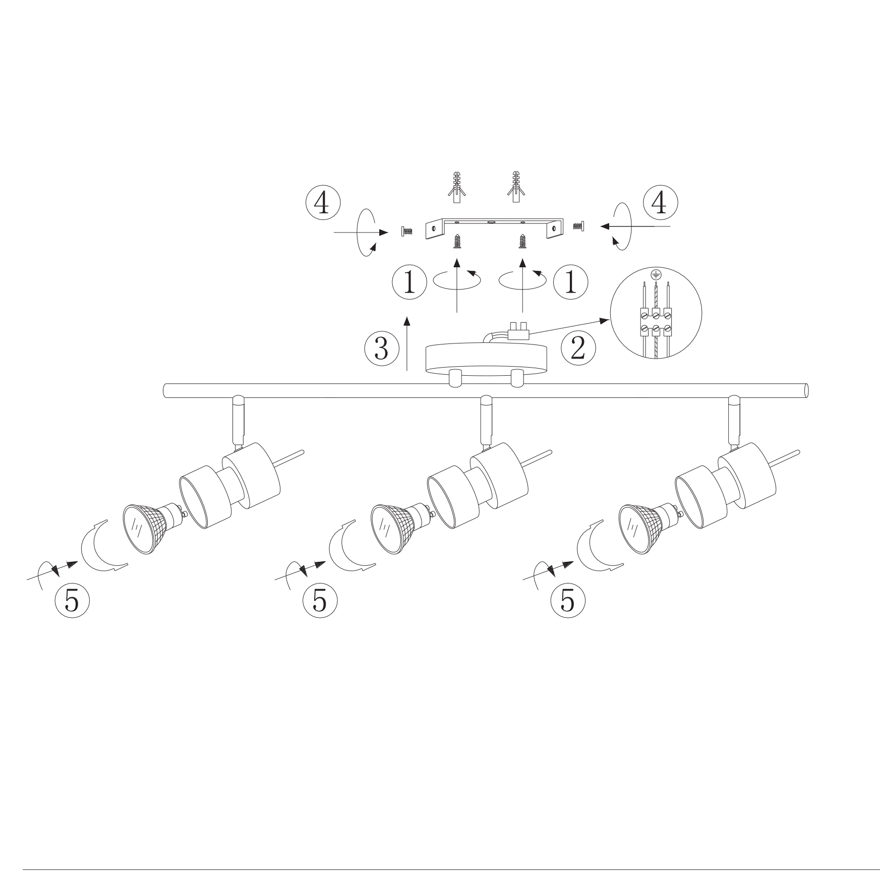 Led opbouwspot Natasja LED 3-lichts Steinhauer 8712746134988