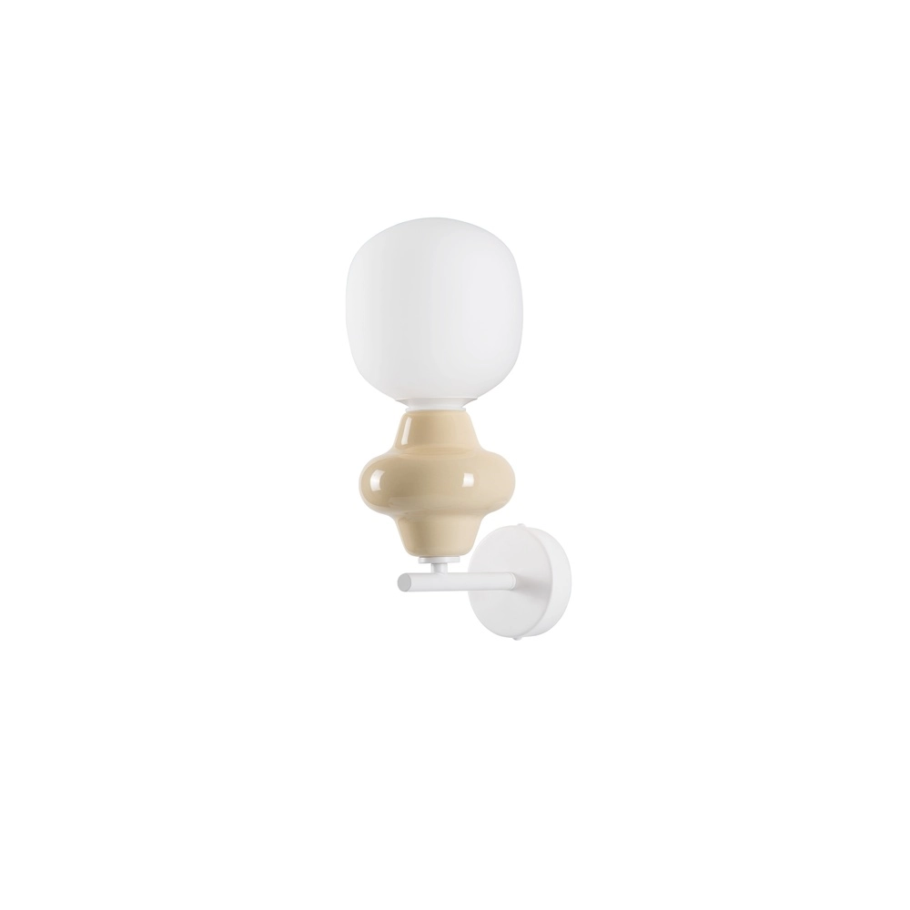 Wandlamp Clio geel keramiek met wit glas Lyora 5212017461377