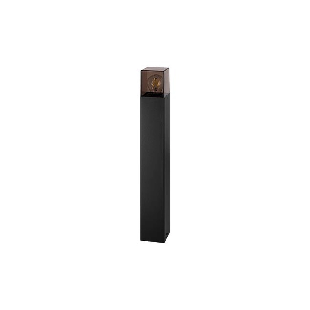 Moderne tuinlamp Denver zwart met smoke glas 60cm