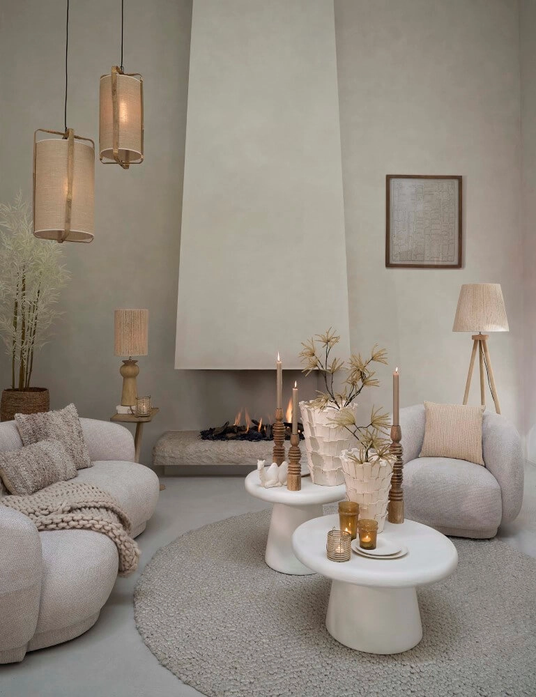 Crème hanglamp Sendai Ø 32cm Light & Living 8717807693442