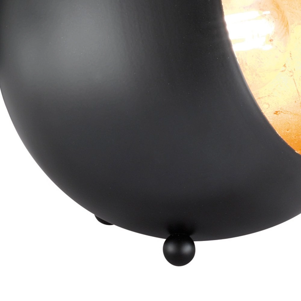 Tafellamp Billy 15cm zwart met goud Trio 4017807352269