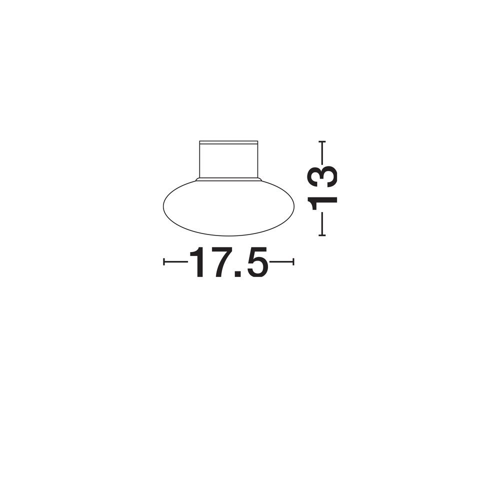 Plafondlamp Ali antraciet met ovaal wit glas Lyora 5212017476456