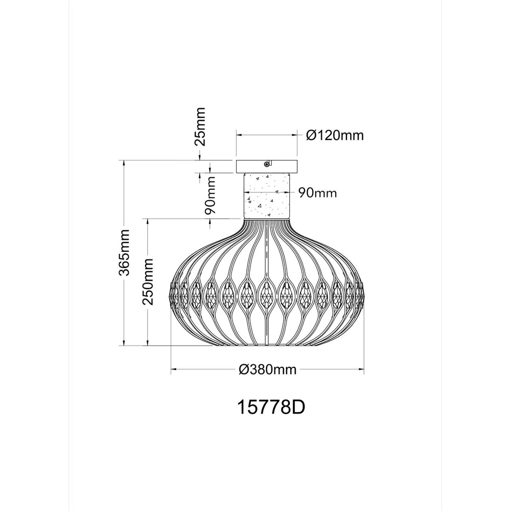 Plafondlamp Dorthy landelijk zwart Globo 9007371575060