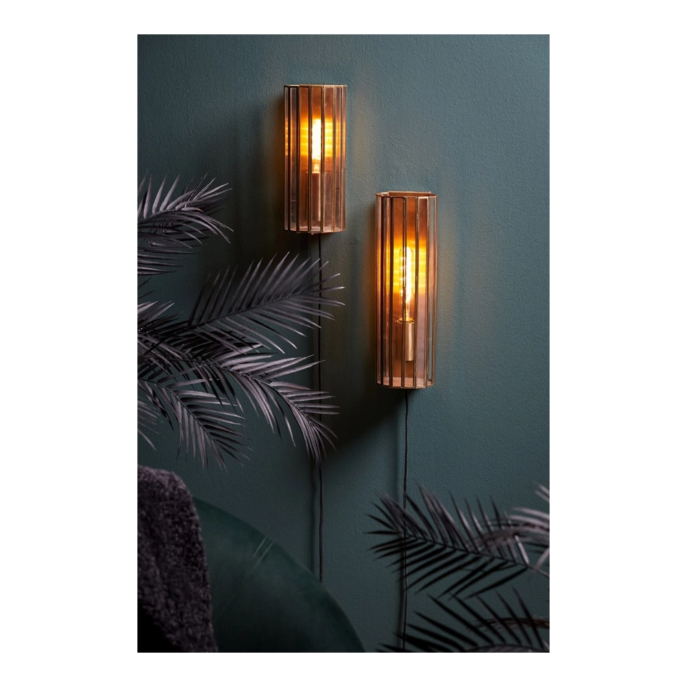 Industriele wandlamp StroBy brons 30,5cm Light & Living 8717807262266