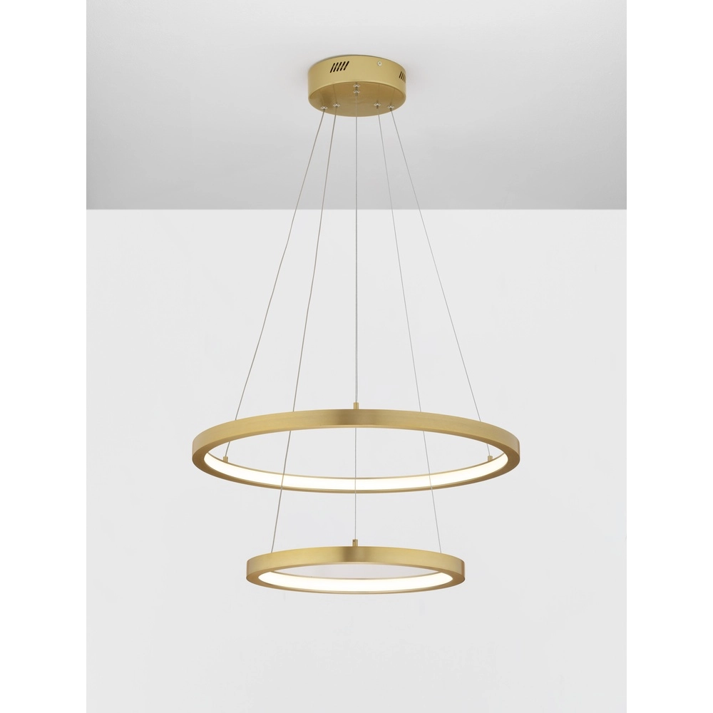 Gouden hanglamp Empatia design dubbel