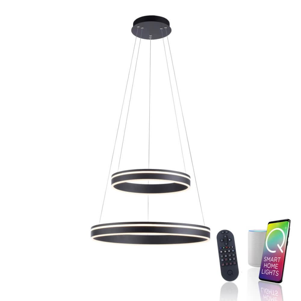 Hanglamp Q-Vito Ø 59cm antraciet Paul Neuhaus 4012248367445