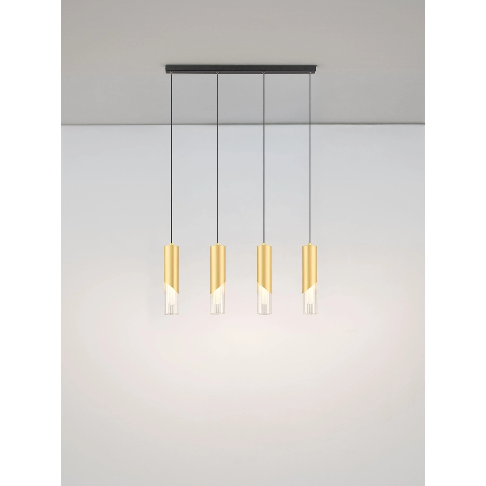 Design hanglamp Modesto 4-lichts goud Lyora 5212063501461