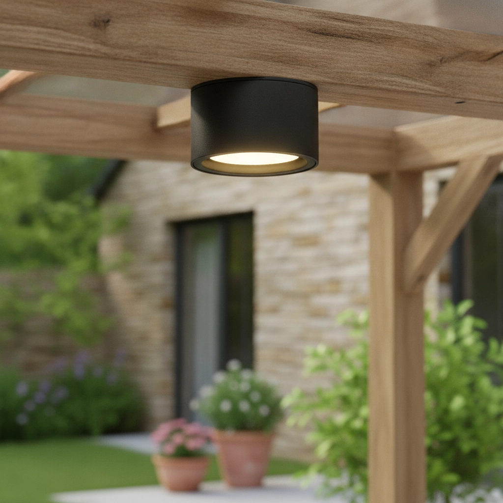 Ronde plafondlamp Focus Ø 10cm antraciet
