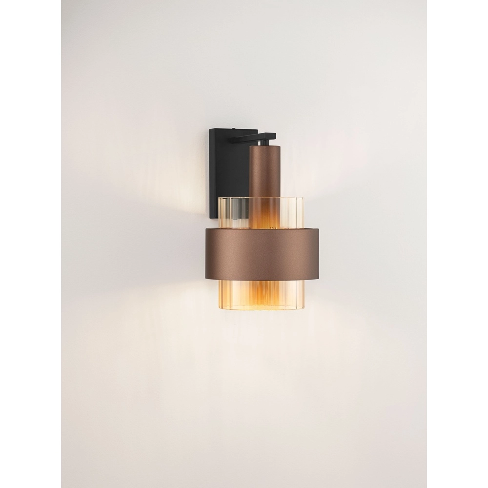 Moderne wandlamp Serena koffie bruin Lyora 5212063501201