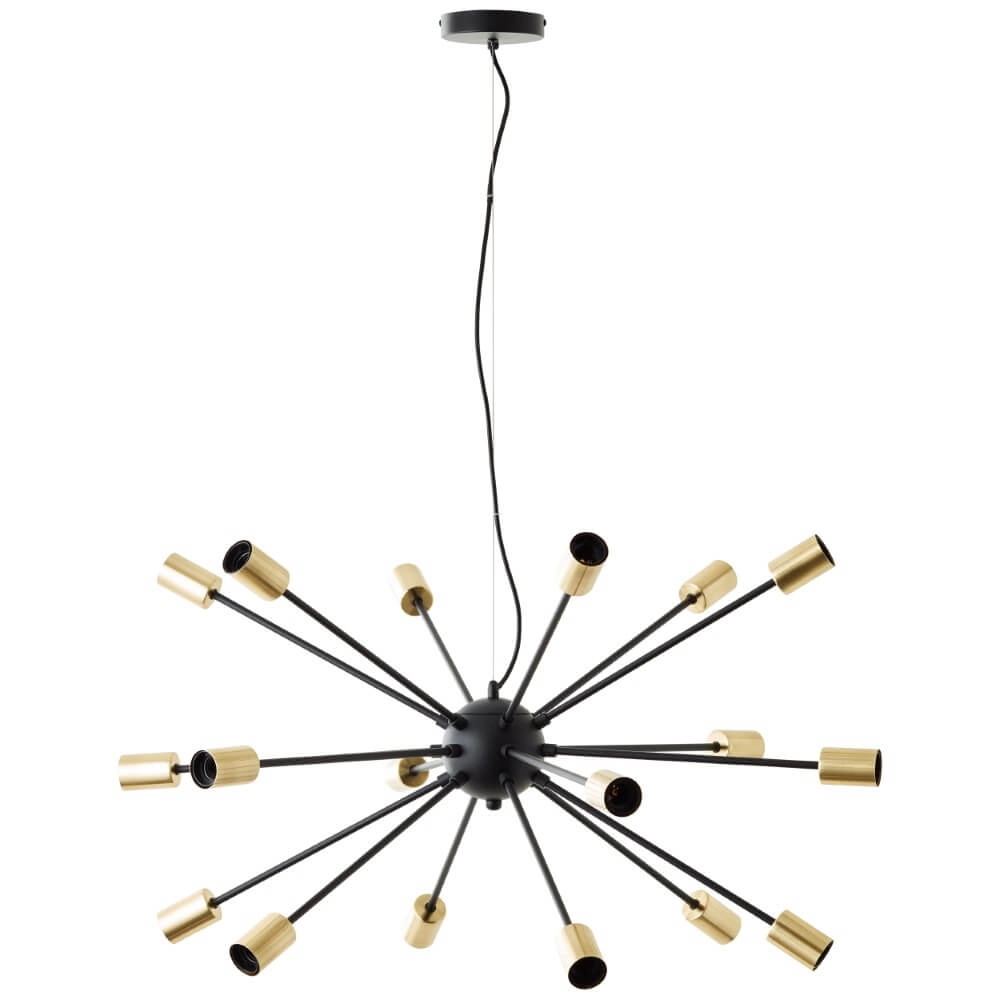 18-lichts hanglamp Dree zwart met goud Brilliant 4004353421709