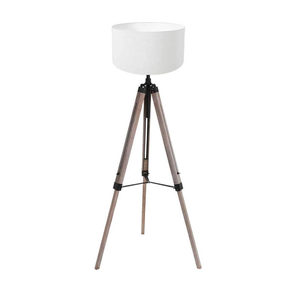Tripod vloerlamp Triek met witte kap