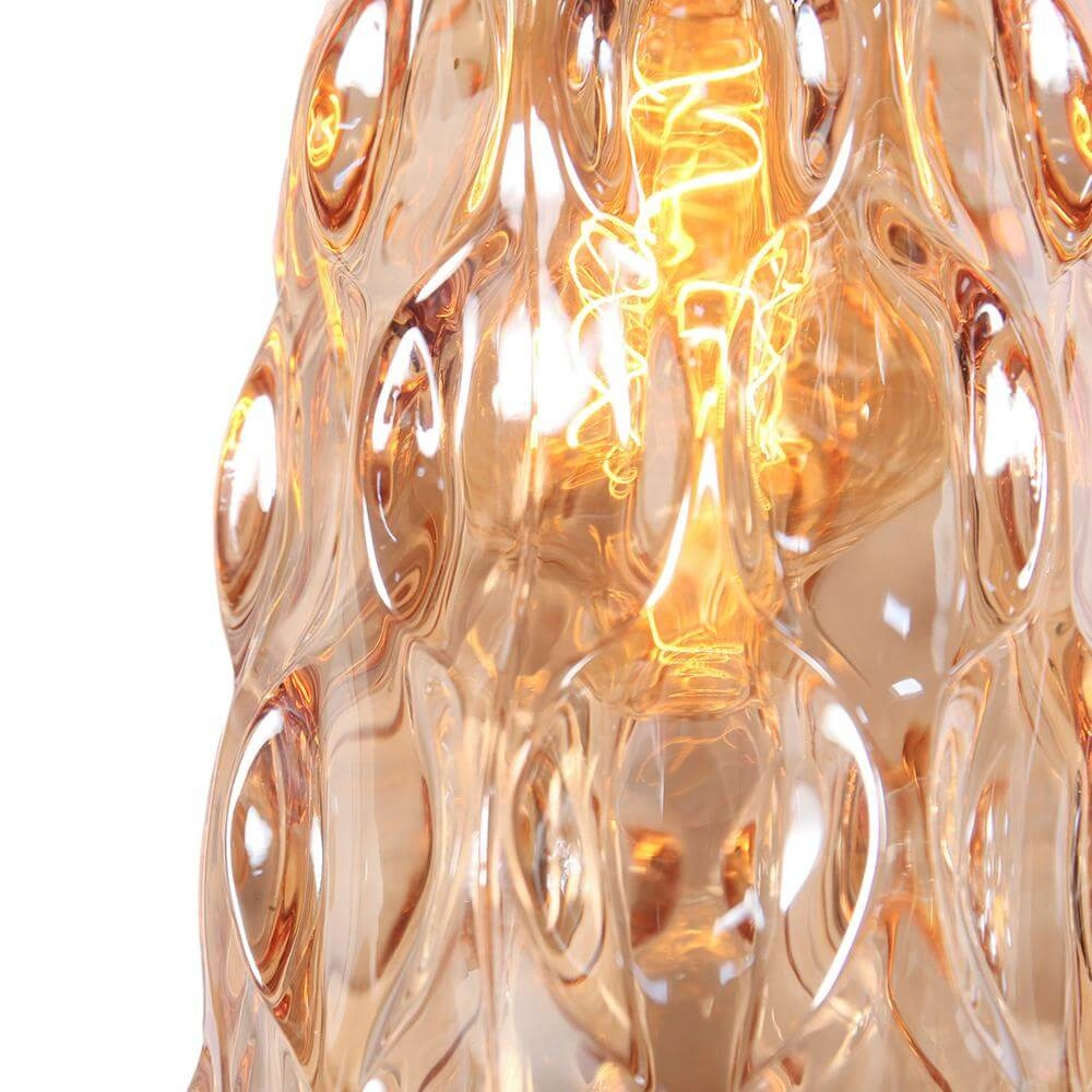 Tafellamp Vidrio zwart met amber glas Steinhauer 8712746173734