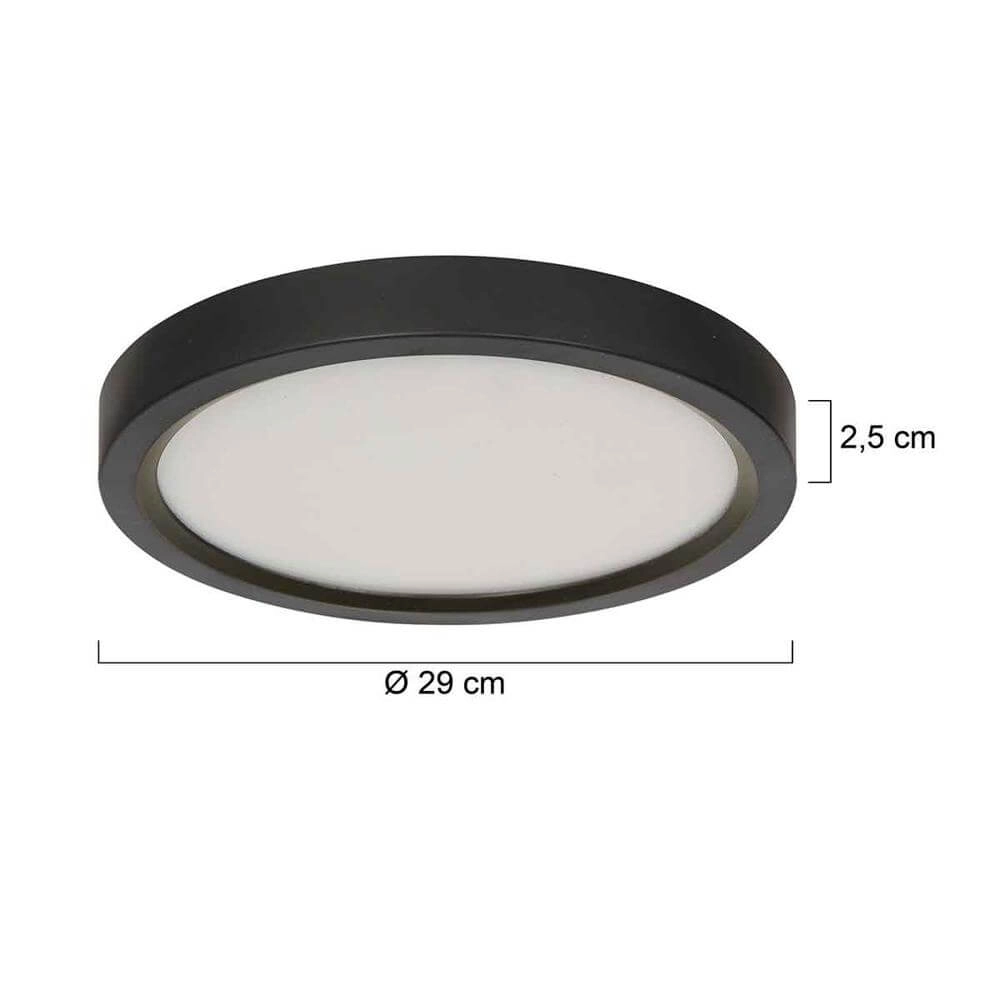 Zwarte plafondlamp Walcie Ø 30cm Steinhauer 8712746176599