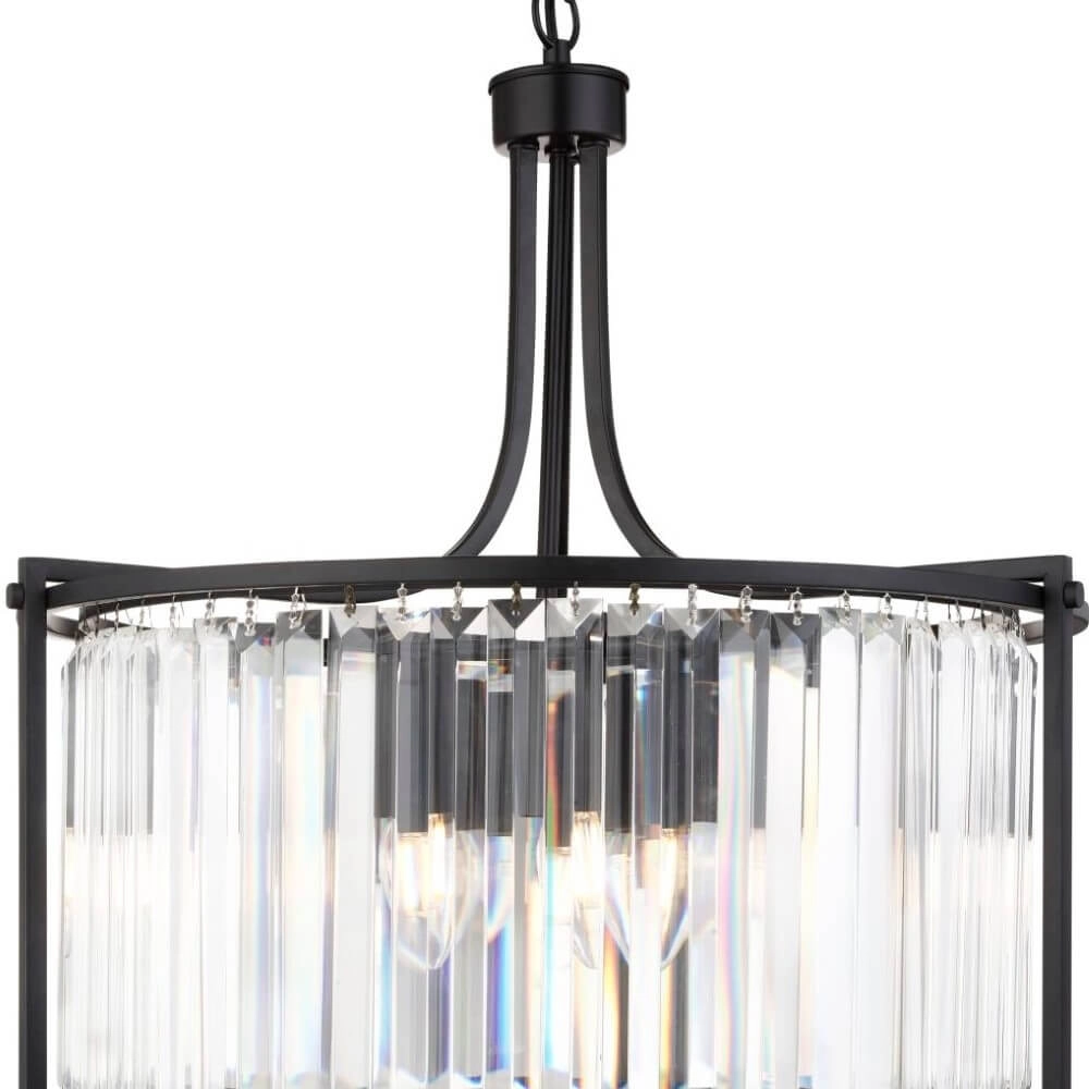 Zwarte klassieke kroonluchter Victoria Searchlight 5053423135687
