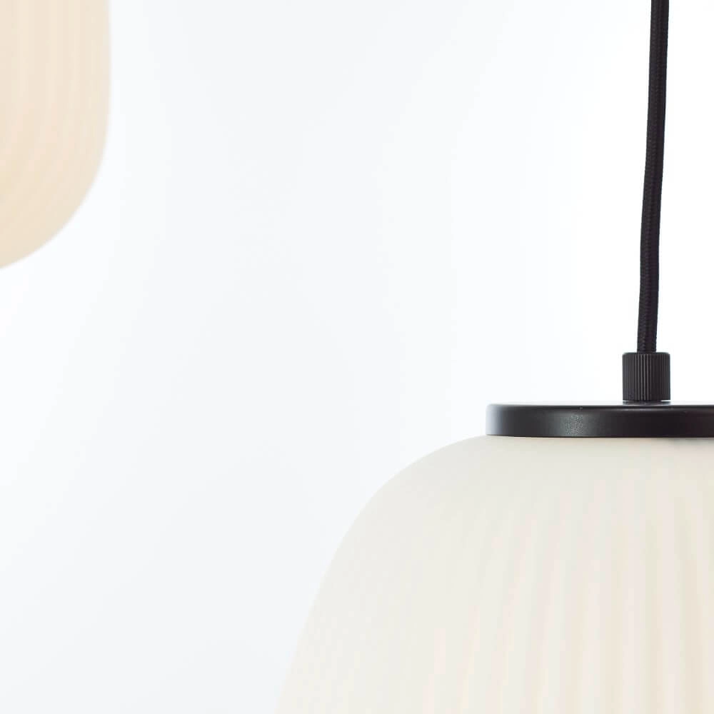 Hanglamp Kaizen 5-lichts zwart met wit Brilliant 4004353447198