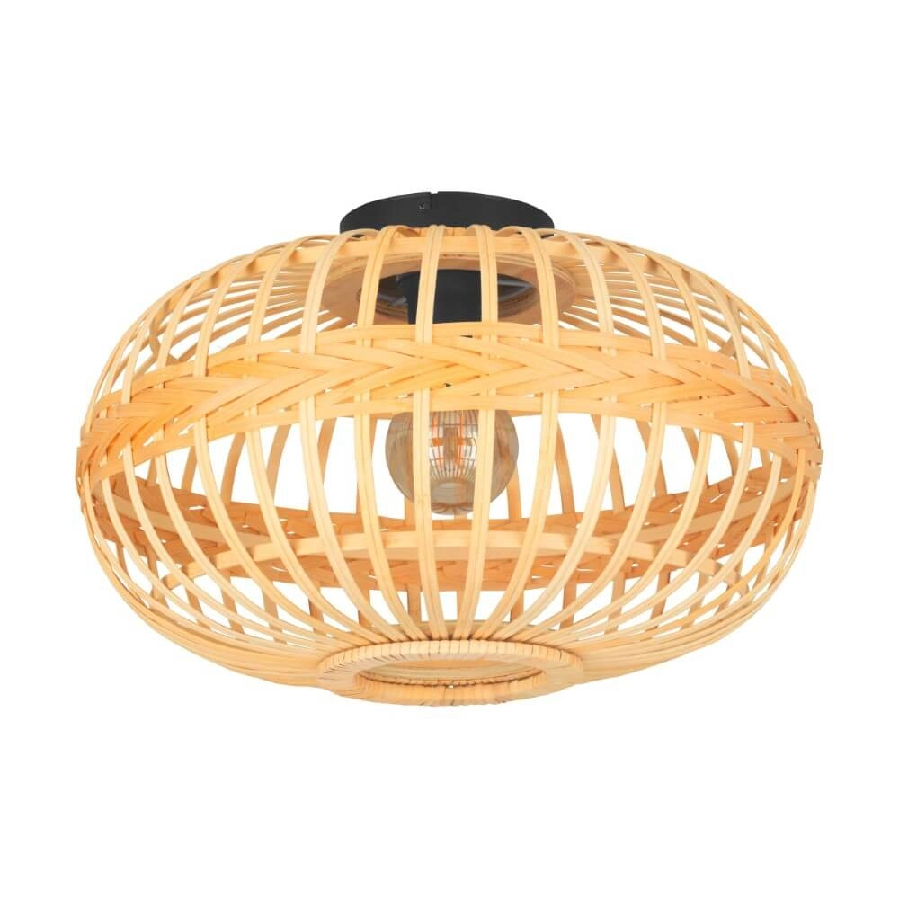 Rotan plafondlamp Amsfield Ø 45cm