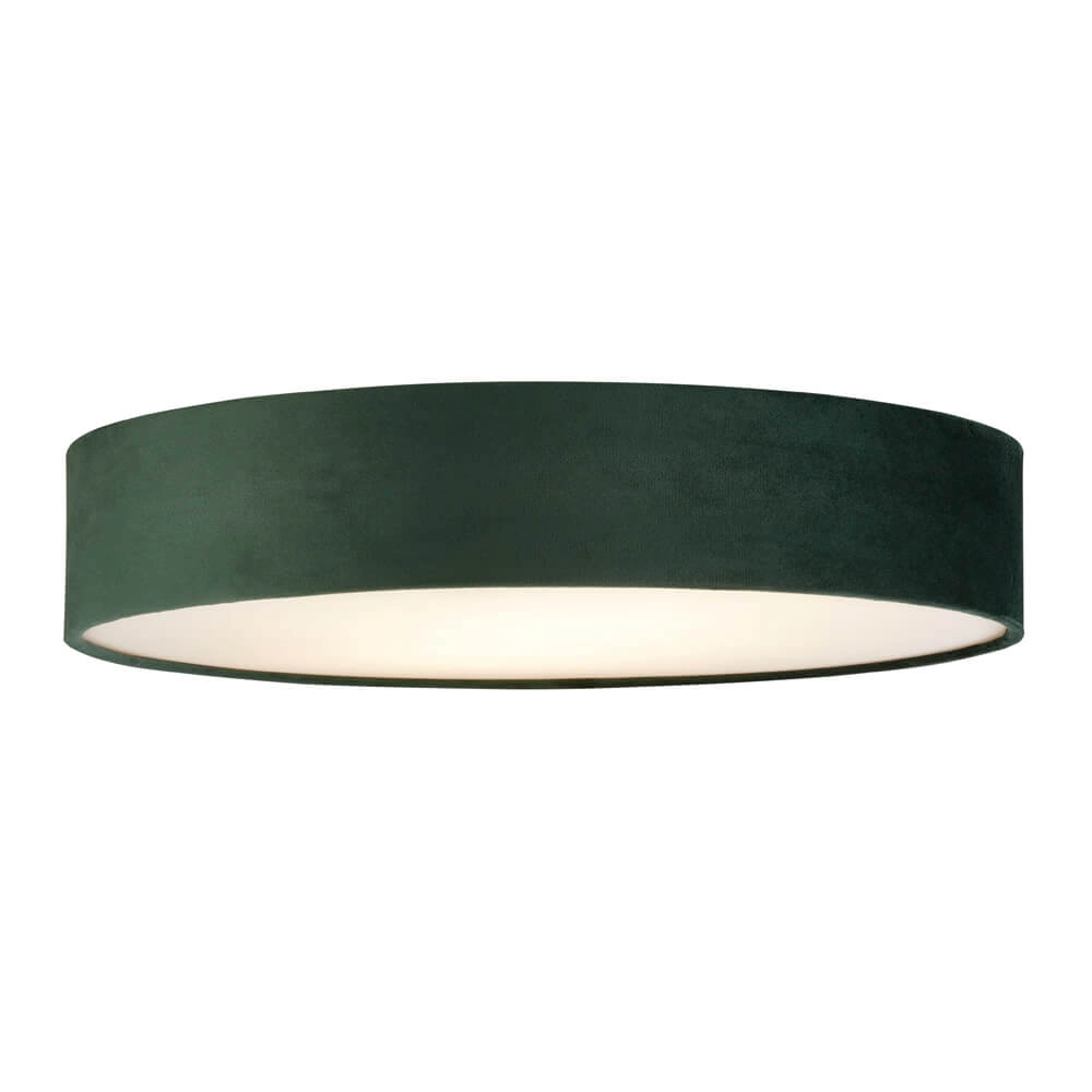 Plafondlamp Drum Pleat 50cm groen velvet