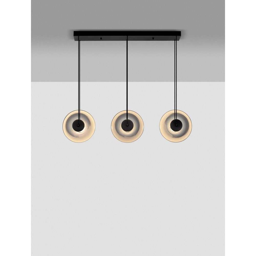 Unieke hanglamp Ballet zwart 3-lichts recht Lyora 5212017458421