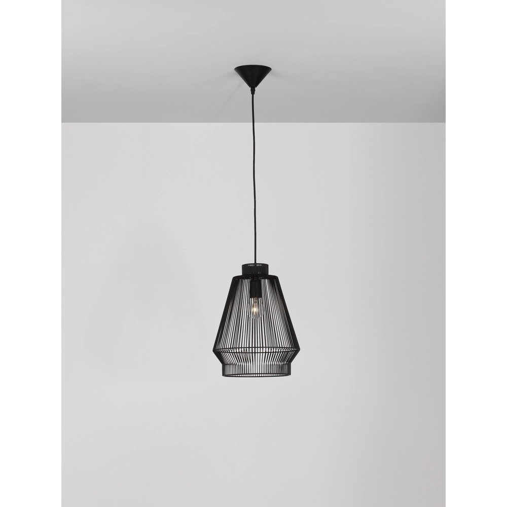 Bohemian hanglamp Bredo Ø 27,5cm zwart