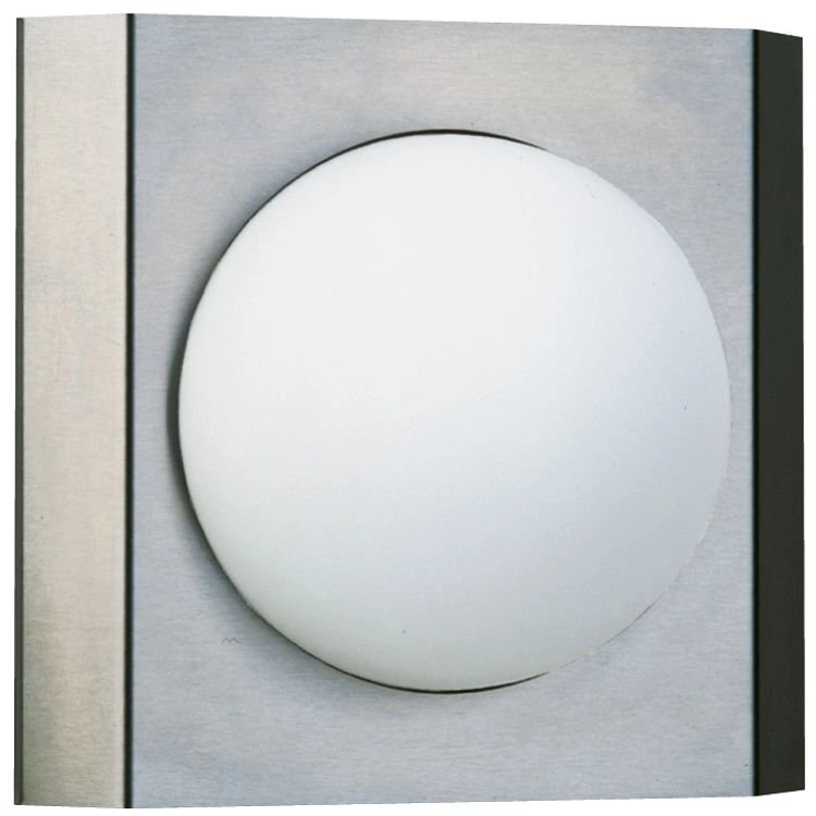 Rvs wandlamp Quadrate globe