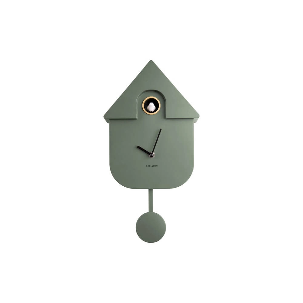 Wandklok Modern Cuckoo groen