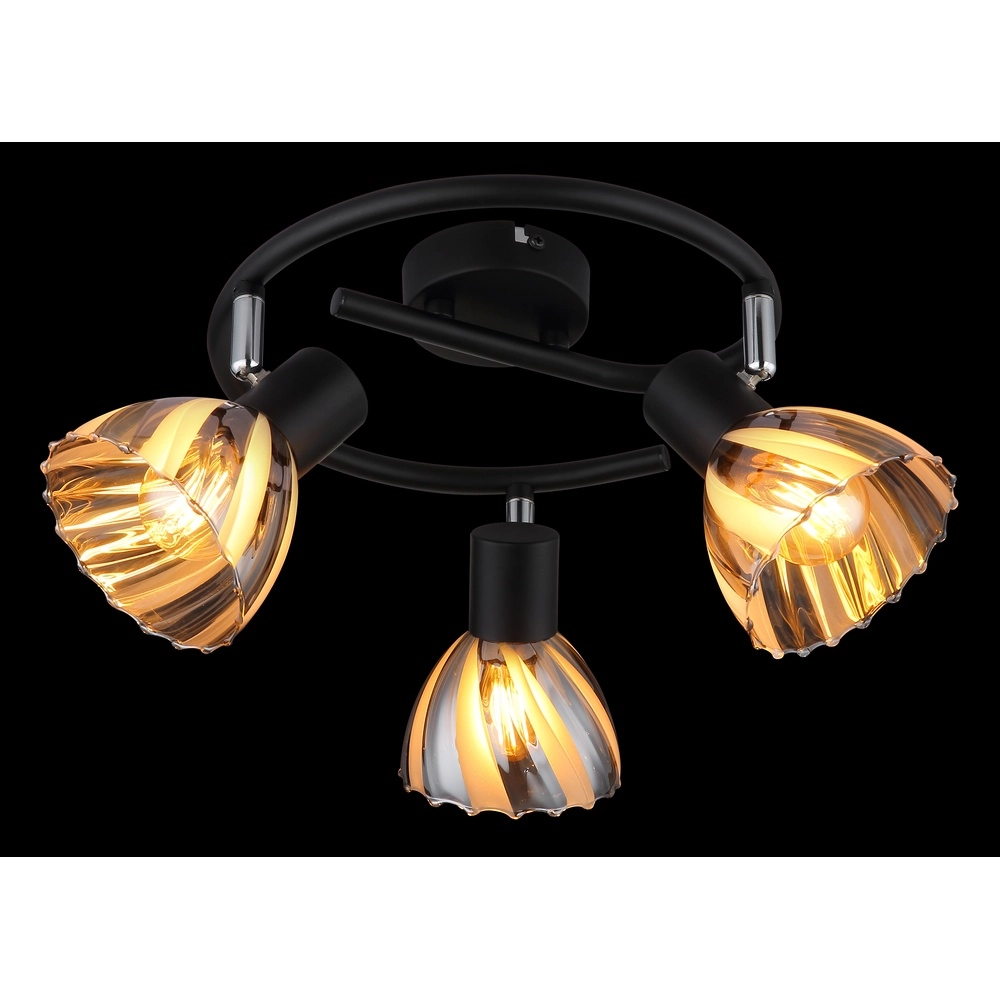 Plafondlamp 3-lichts Zachery zwart Globo 9007371525508