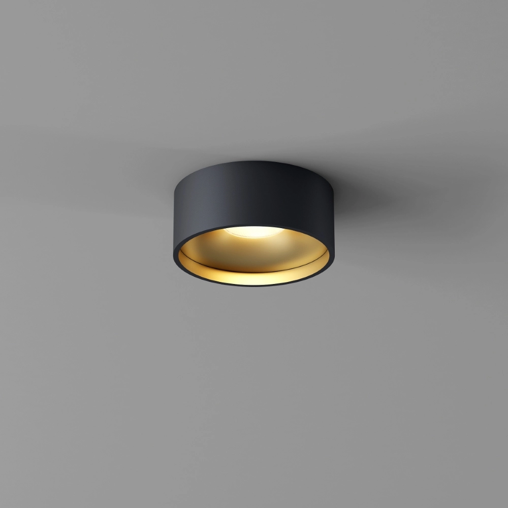 Badkamer plafondlamp Oran Ø 12cm - Zwart/goud Artdelight 8720701103900
