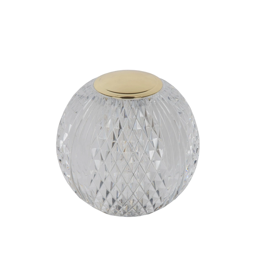 Gouden tafellampje Cintra oplaadbaar Ø 11cm - 2700K