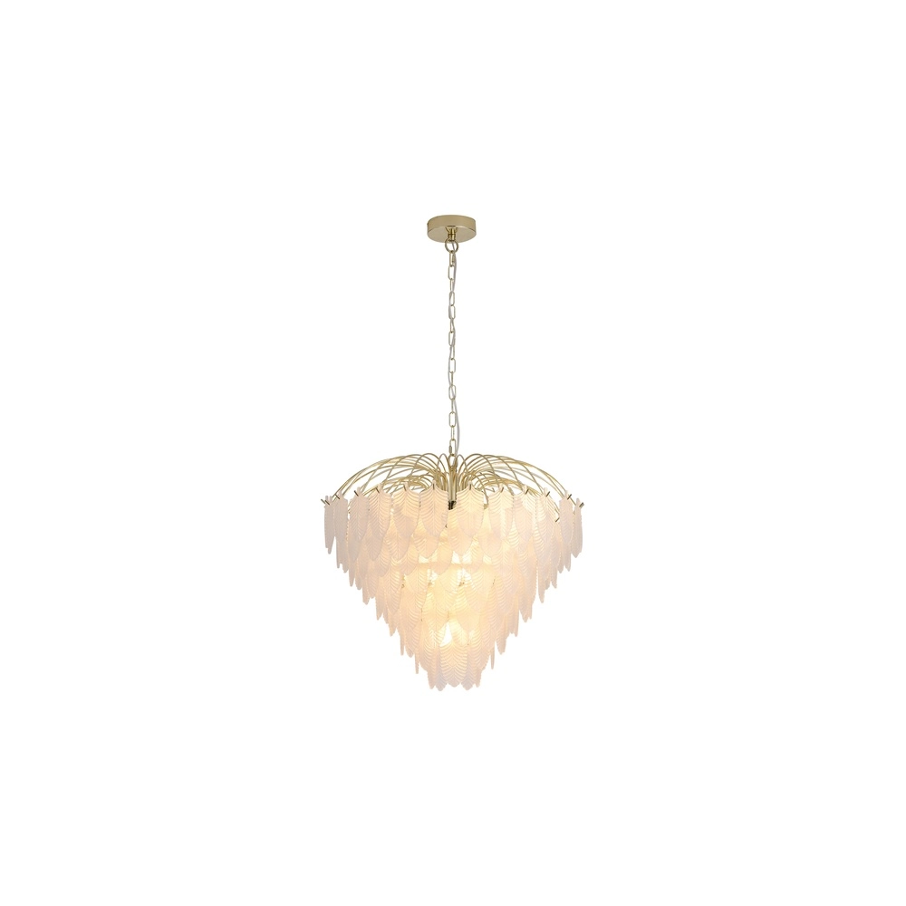 Hanglamp Feather 10-lichts goud