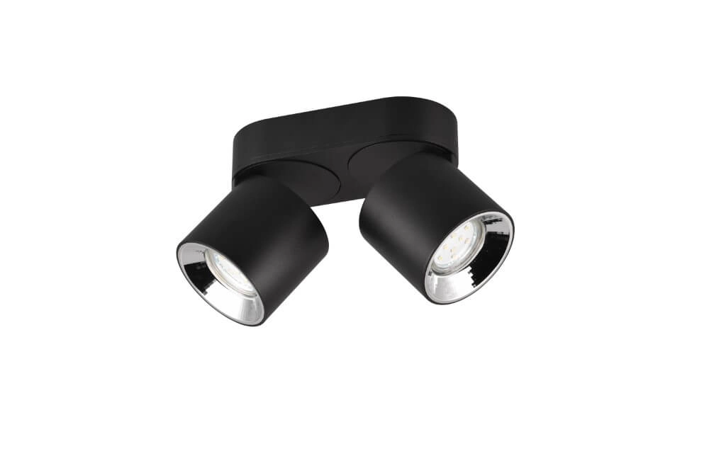 Plafondlamp Guayana 2-lichts zwart