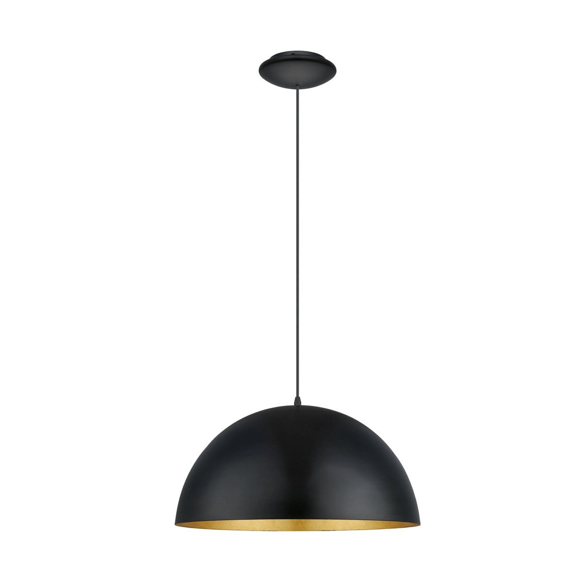 Hanglamp Gaetano 1 zwart - goud