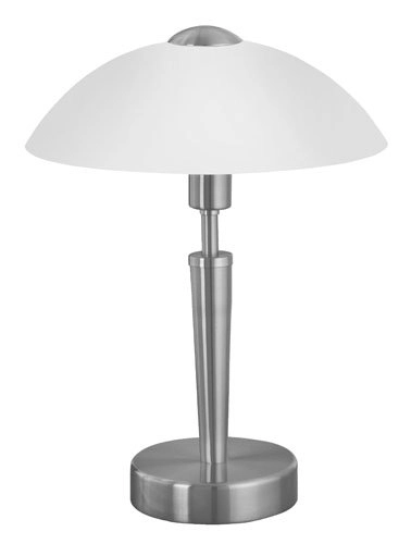 Tafellamp Solo 1 35cm nikkel mat met wit