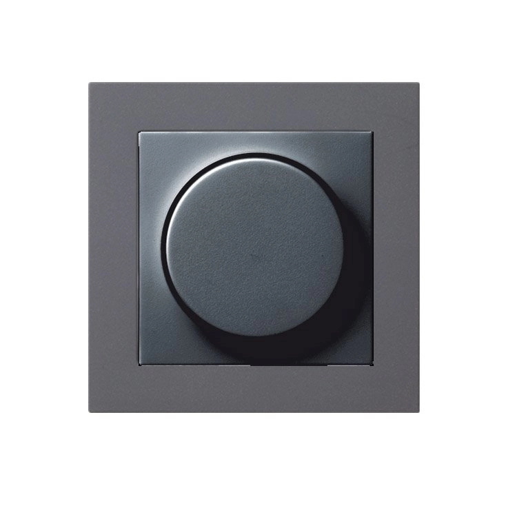 Antraciete Dimmer cover voor inbouwdimmer