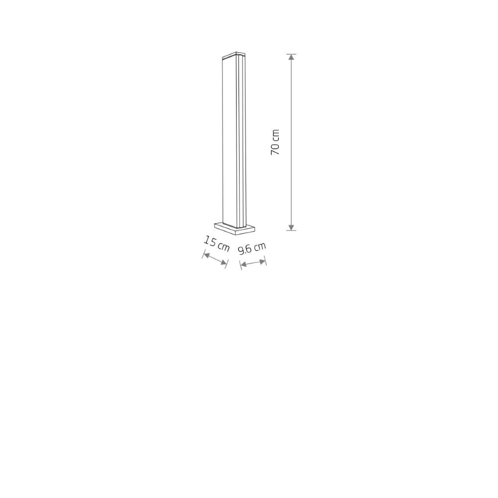 Design padverlichting Slit zwart 70cm Lyora 5903139113762