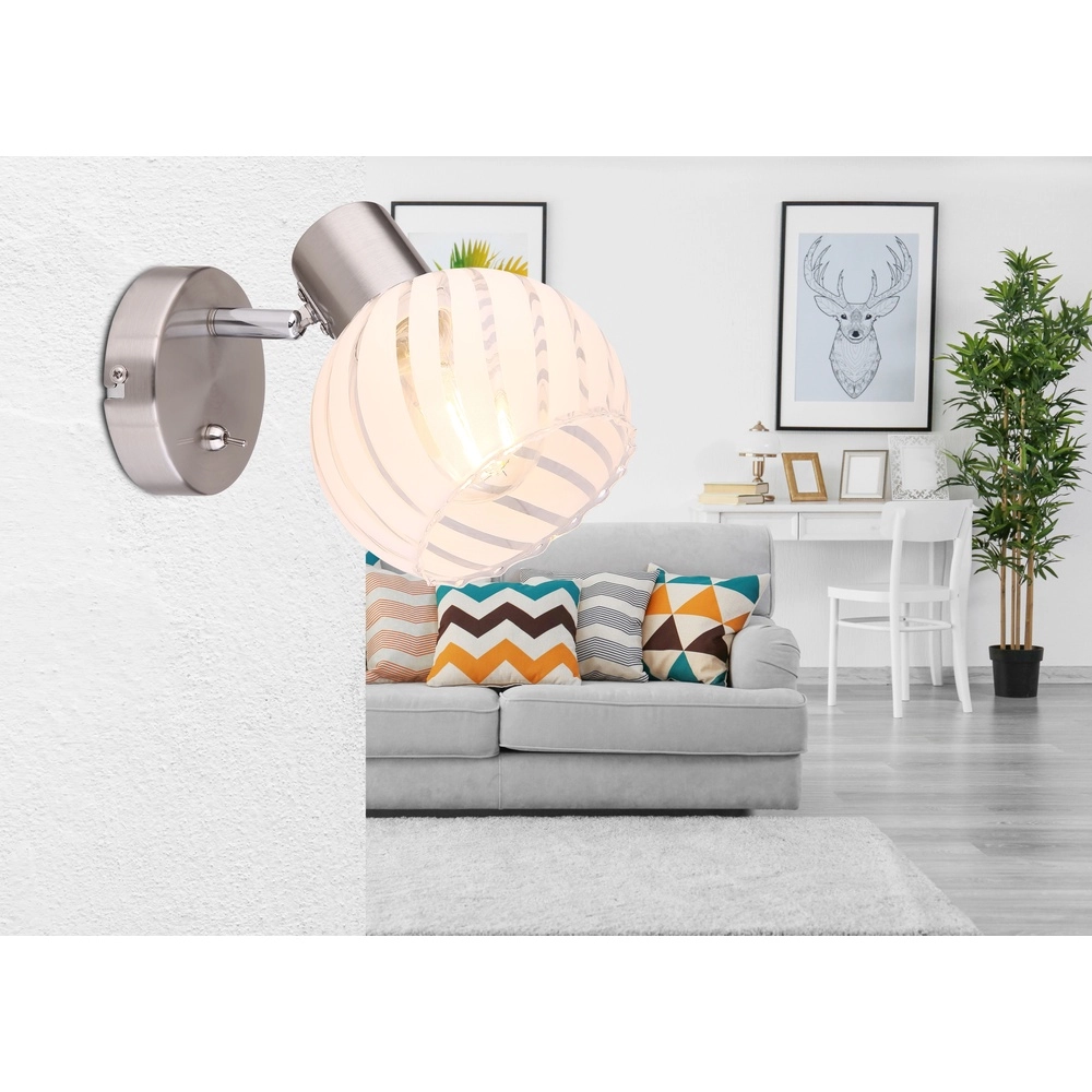 Wandlampje Willy nikkel Globo 9007371400102