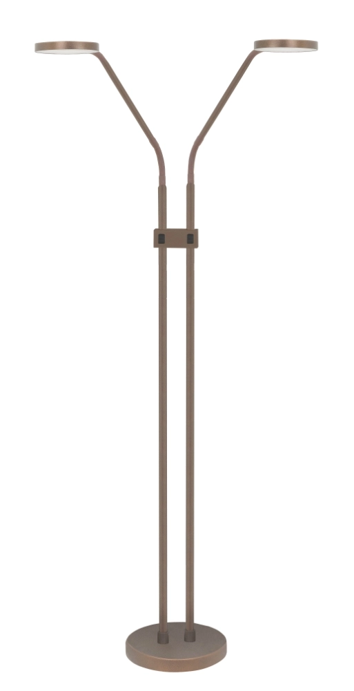 2-lichts led leeslamp Malaga choco