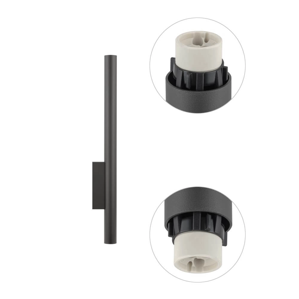 Antraciete lange wandspot Fourty XL up & down Lyora 5903139108935