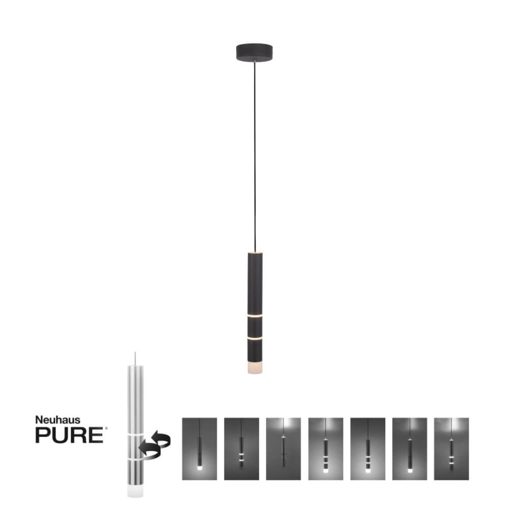 Zwarte hanglamp Pure Vega 3000K Paul Neuhaus 4012248357514