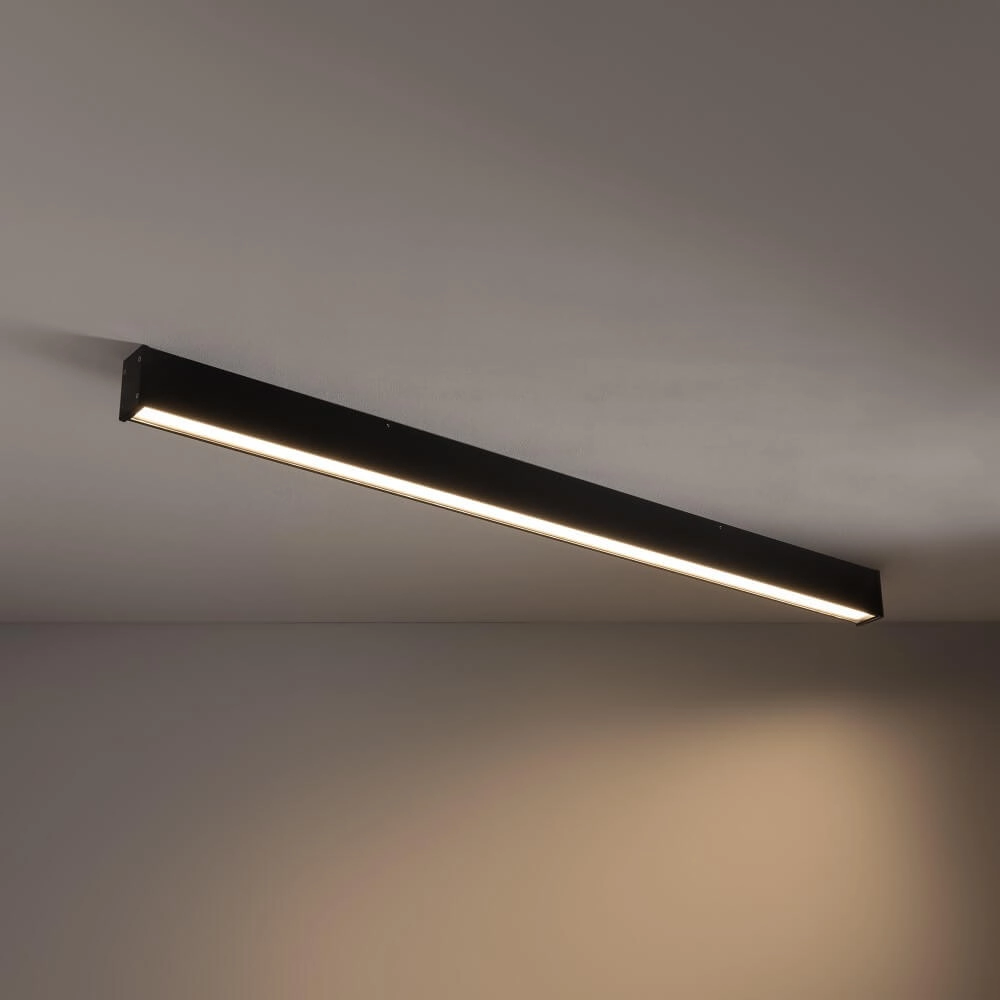 Strakke plafondlamp Outline L zwart 150cm Lyora 5903139113625